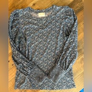 Nation LTD blue floral Loren top - Small